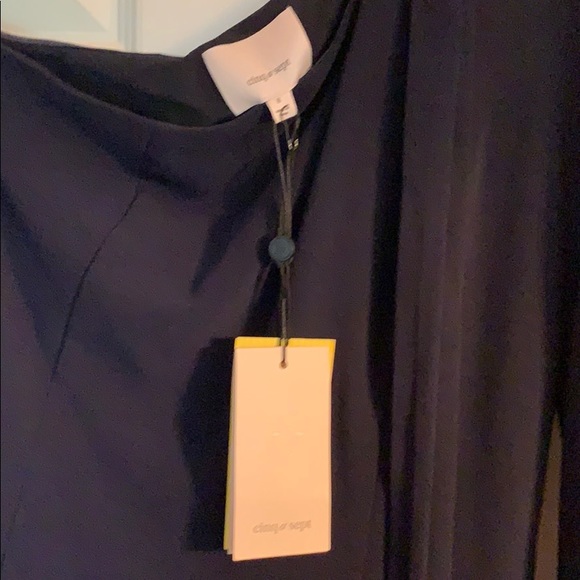 NWT Cinq a Sept Navy Asymmetrical Midi dress - Picture 4 of 7